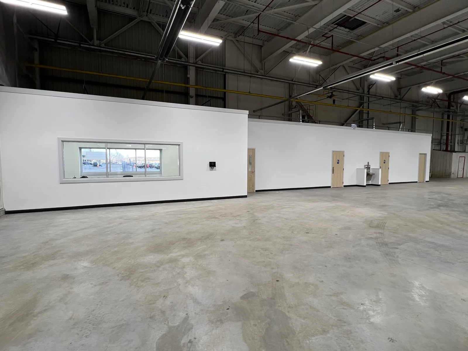 Commercial project — interior walls painted and finished
