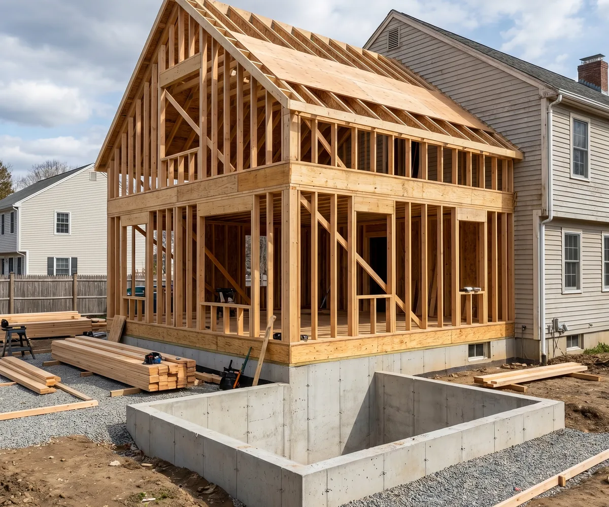 Foundation and Framing detail by DeFaria Construction