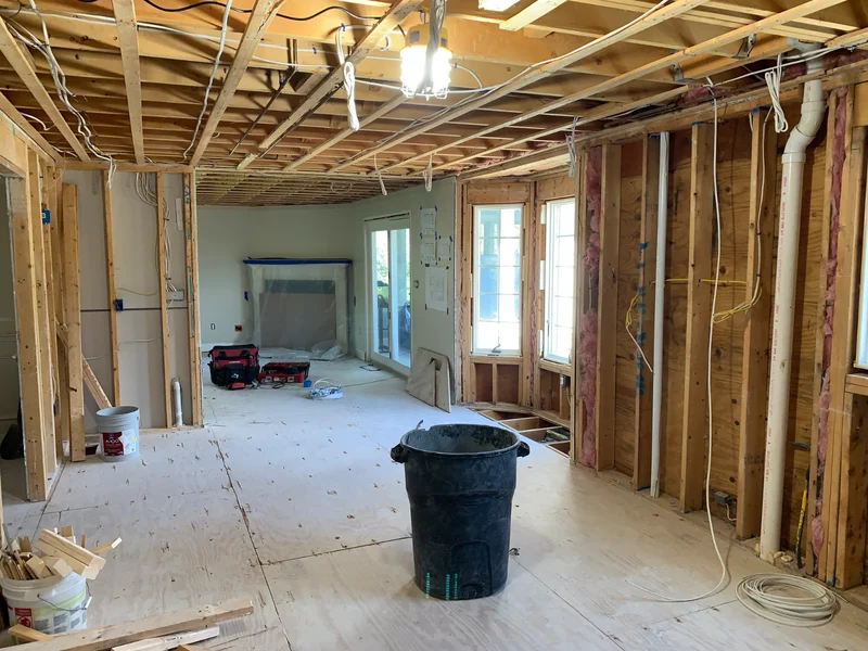Insulation and framing stage by DeFaria Construction